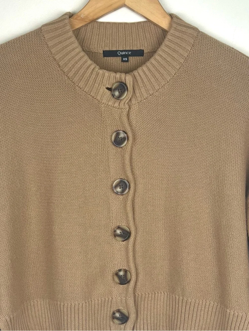 Quince 100% Organic Cotton Cropped Cardigan